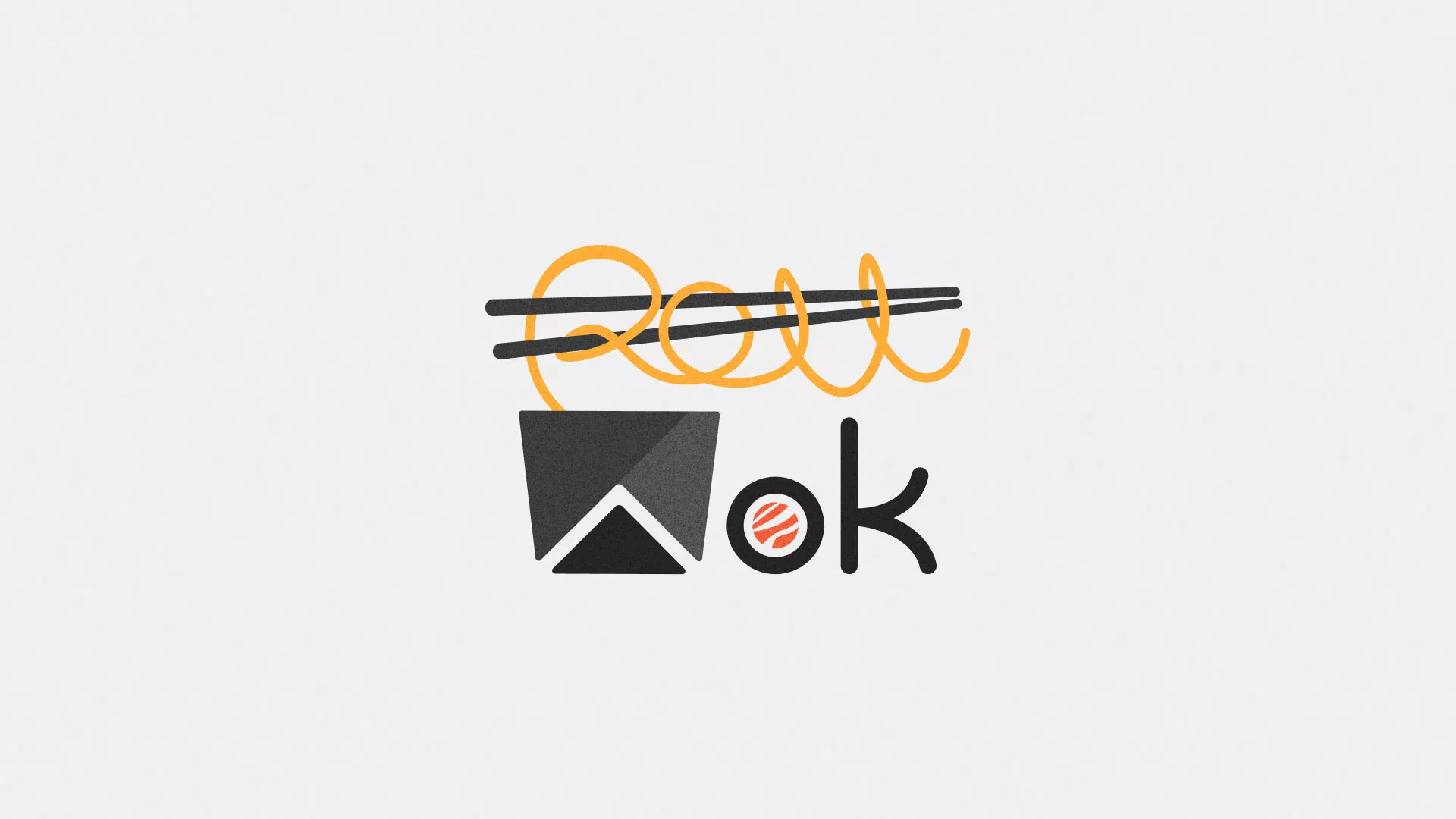 Разработка логотипа суши-бара «Roll Wok Club» в Фрязино