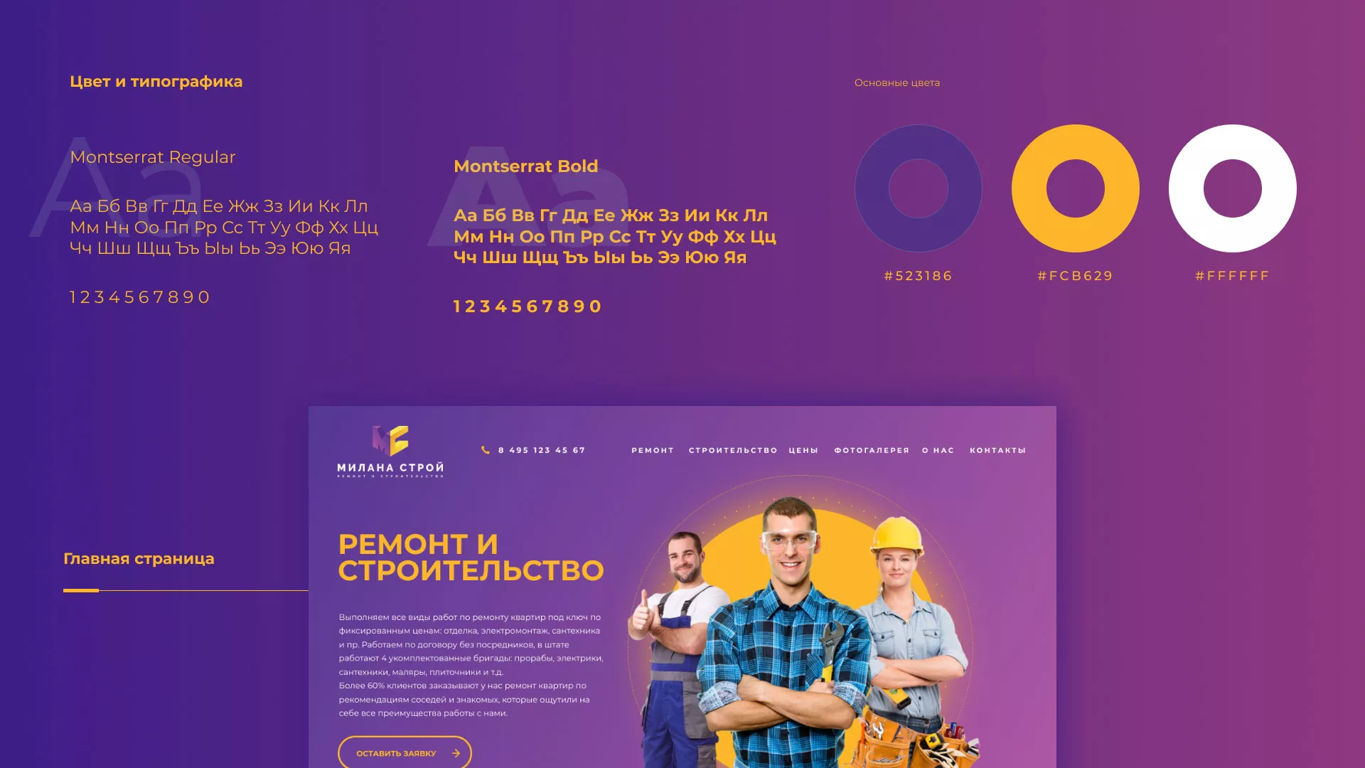 Разработка сайта строительной компании «Милана-Строй» в Фрязино