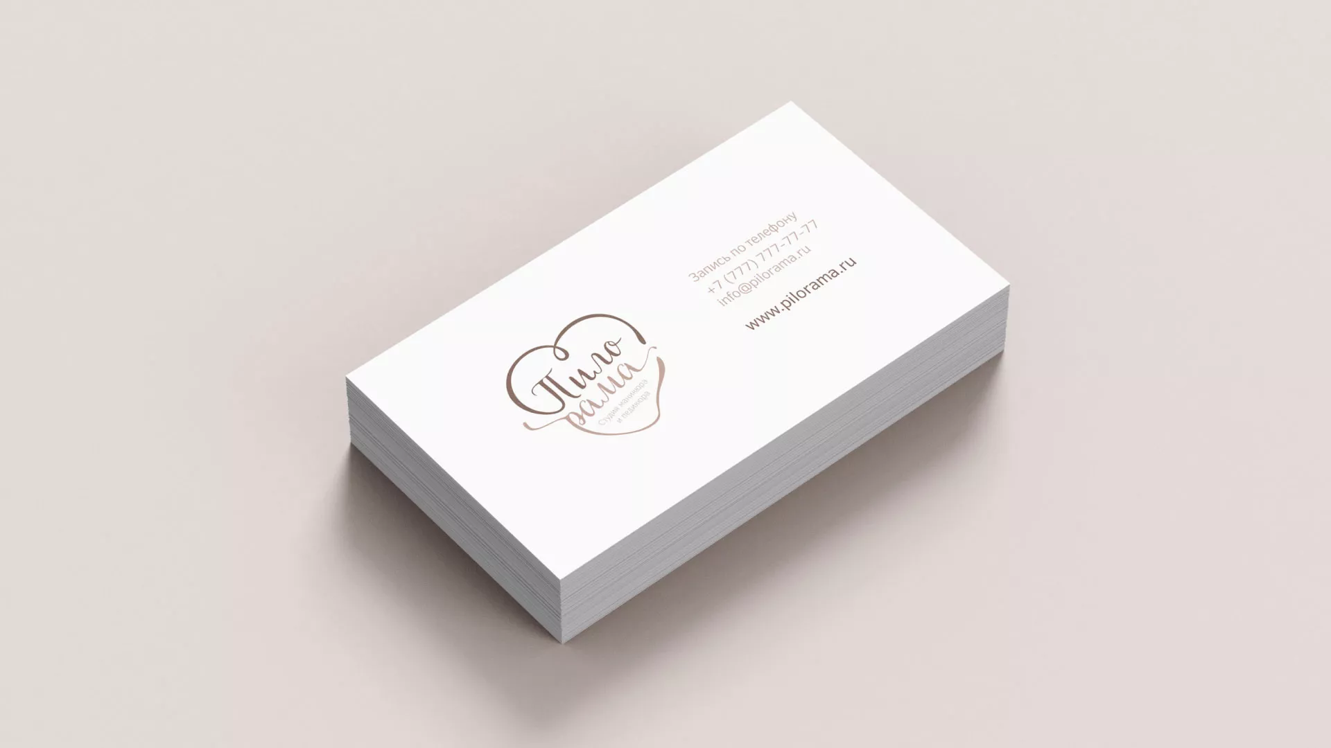 Разработка логотипа студии маникюра и педикюра «Пилорама» в Фрязино