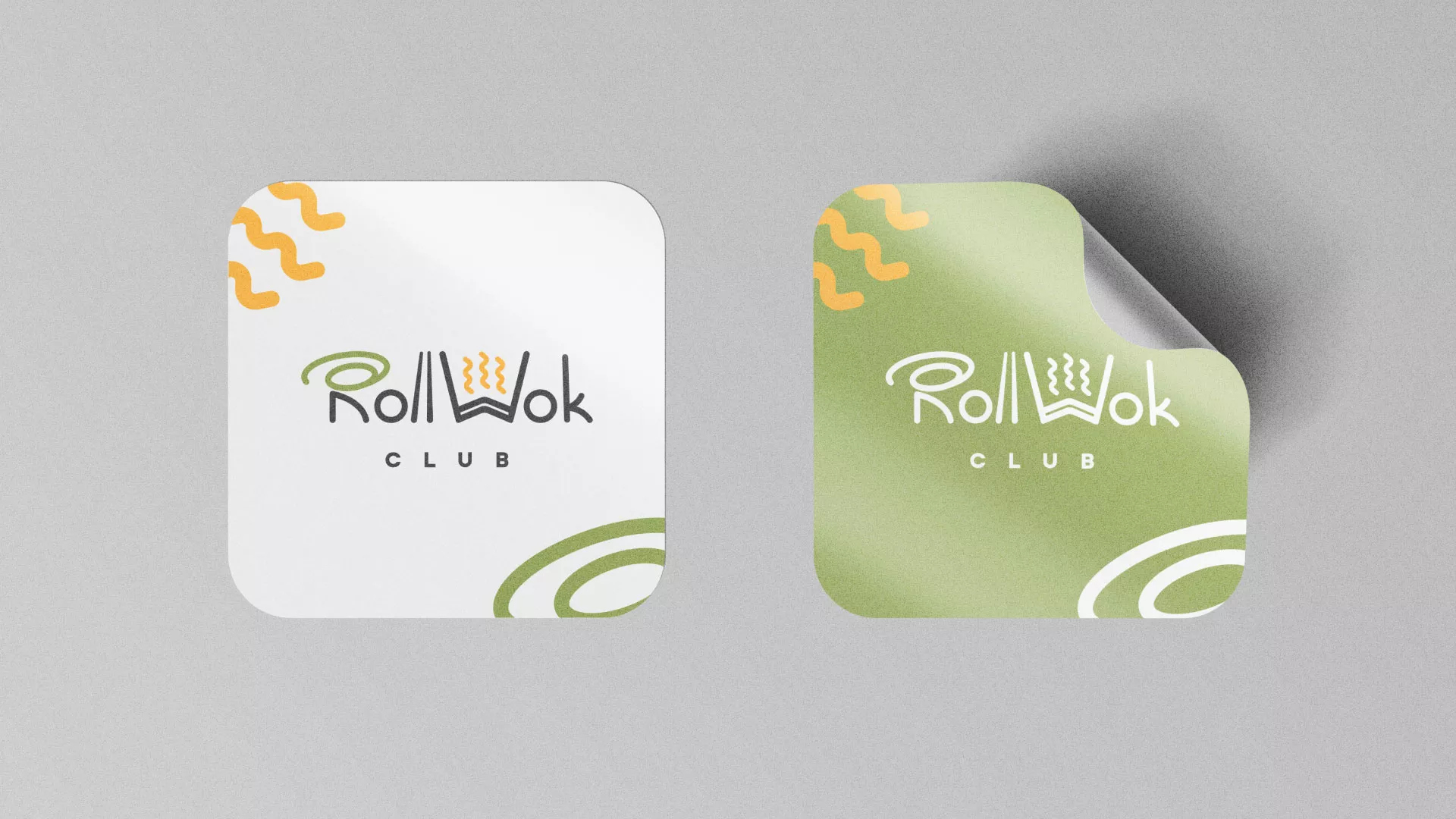 Разработка логотипа и фирменного стиля суши-бара «Roll Wok Club» в Фрязино