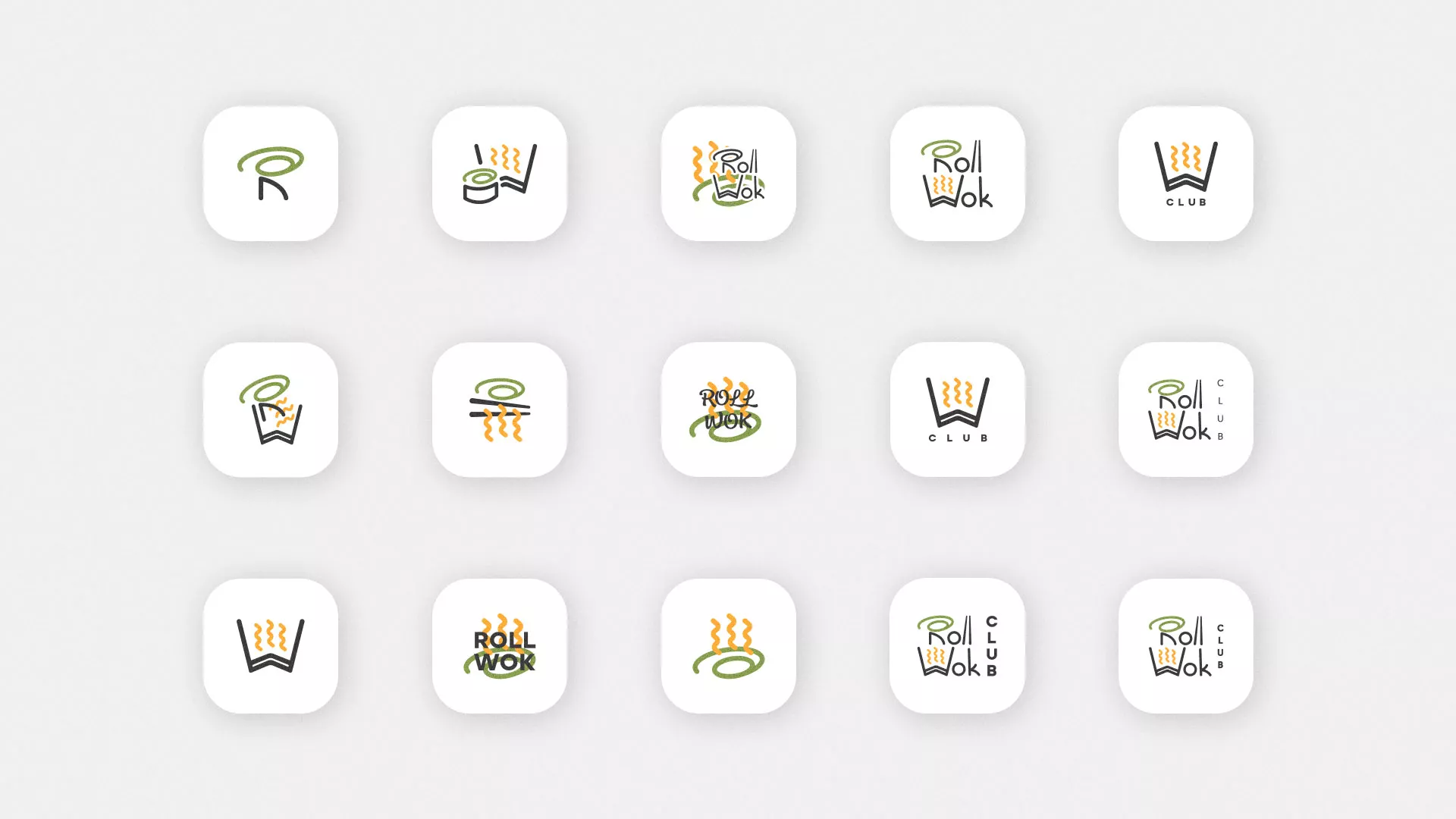 Разработка иконки приложения суши-бара «Roll Wok Club» в Фрязино