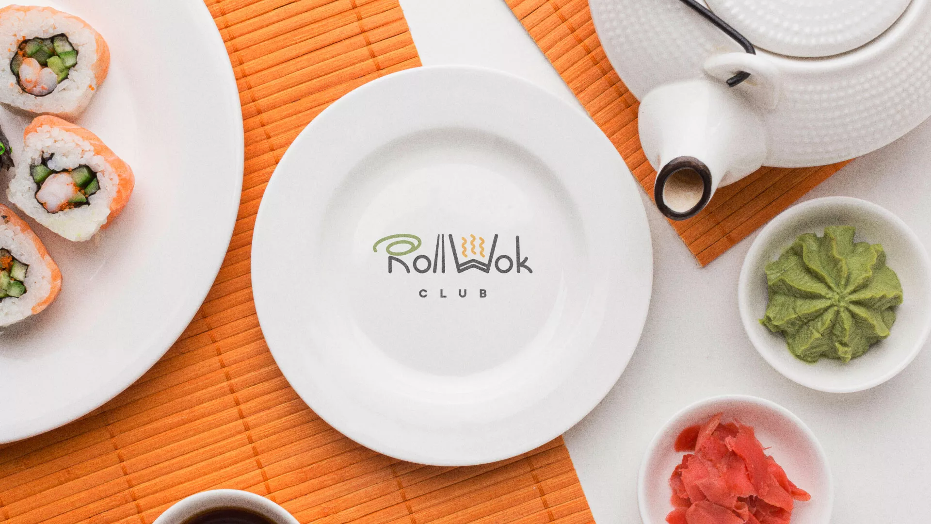 Разработка логотипа и фирменного стиля в Фрязино для суши-бара «Roll Wok Club» Разработка логотипа и фирменного стиля в Фрязино для суши-бара «Roll Wok Club»